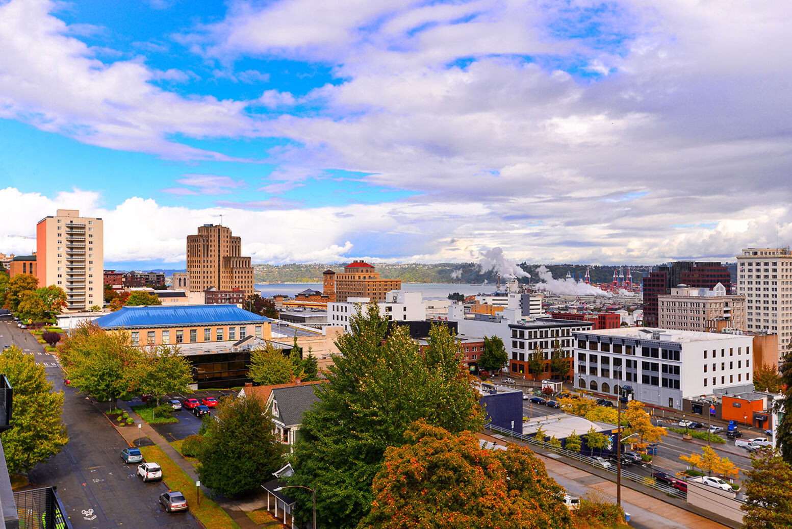 Aerial view of Hanna Heights neighborhood near the Tacoma Mall
